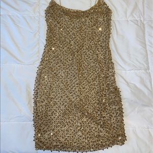 Gold Oh Polly dress